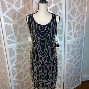 Elegant Black and Gold Women's Dress